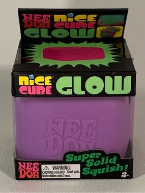 💜[BRAND NEW] NEE DOH NICE CUBE GLOW IN THE DARK SUPER SOLID SQUISH VIRAL TOY 💜